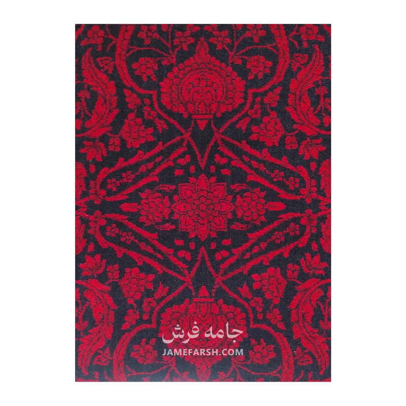 فرش مشهد بلوچی کد 871346، 700 شانه، رنگ سرمه‌ای – تصویر 4