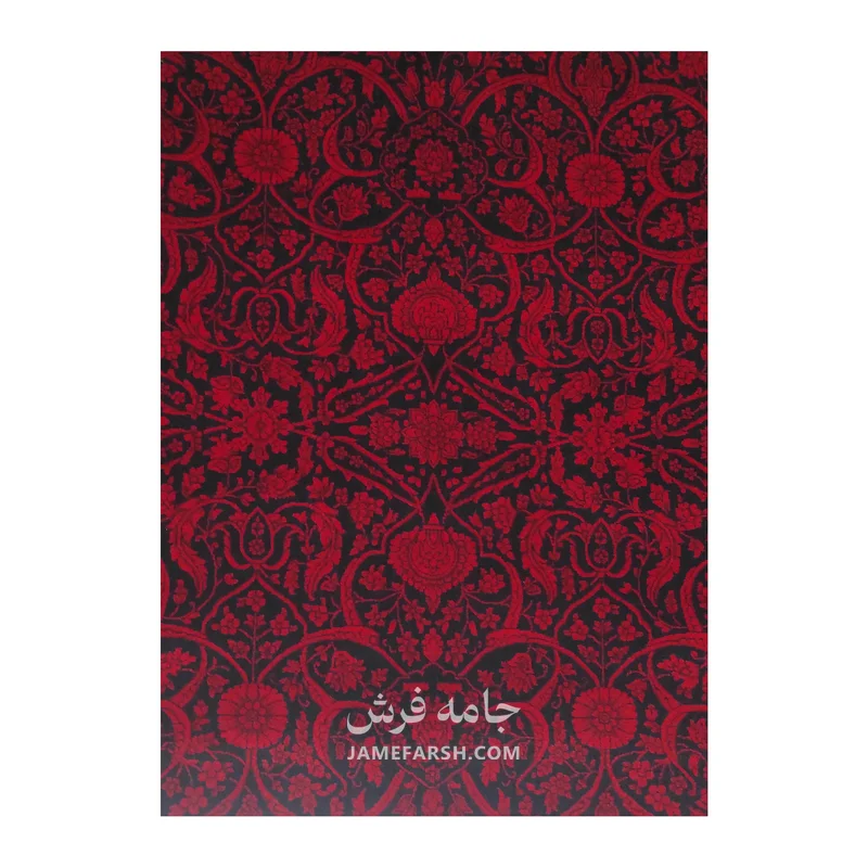فرش مشهد بلوچی کد 871346، 700 شانه، رنگ سرمه‌ای – تصویر 6