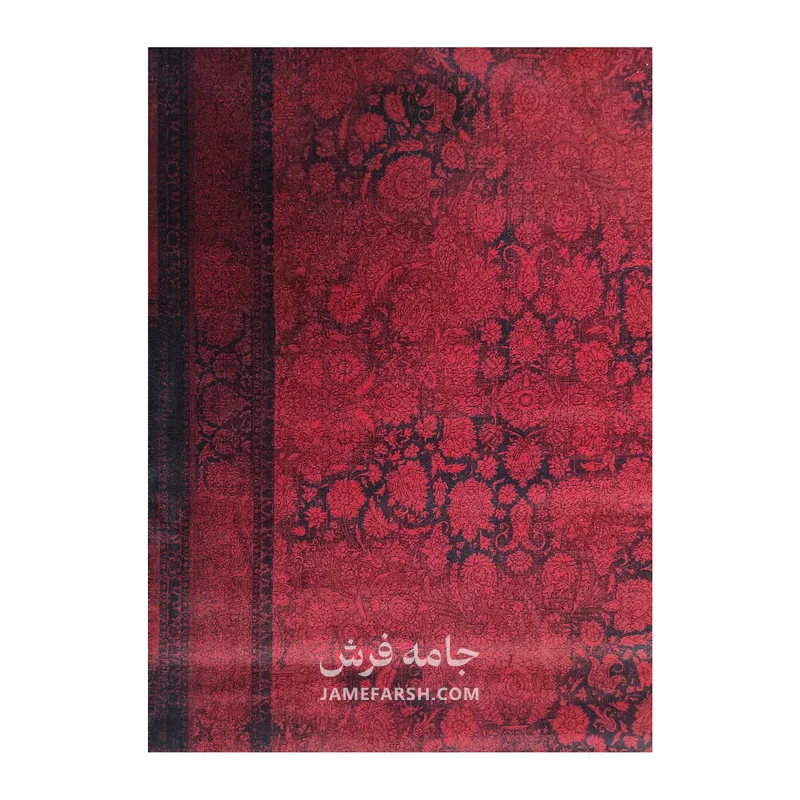 فرش مشهد وینتیج (کهنه‌نما) کد 871310، 700 شانه، رنگ سرمه‌ای – تصویر 6