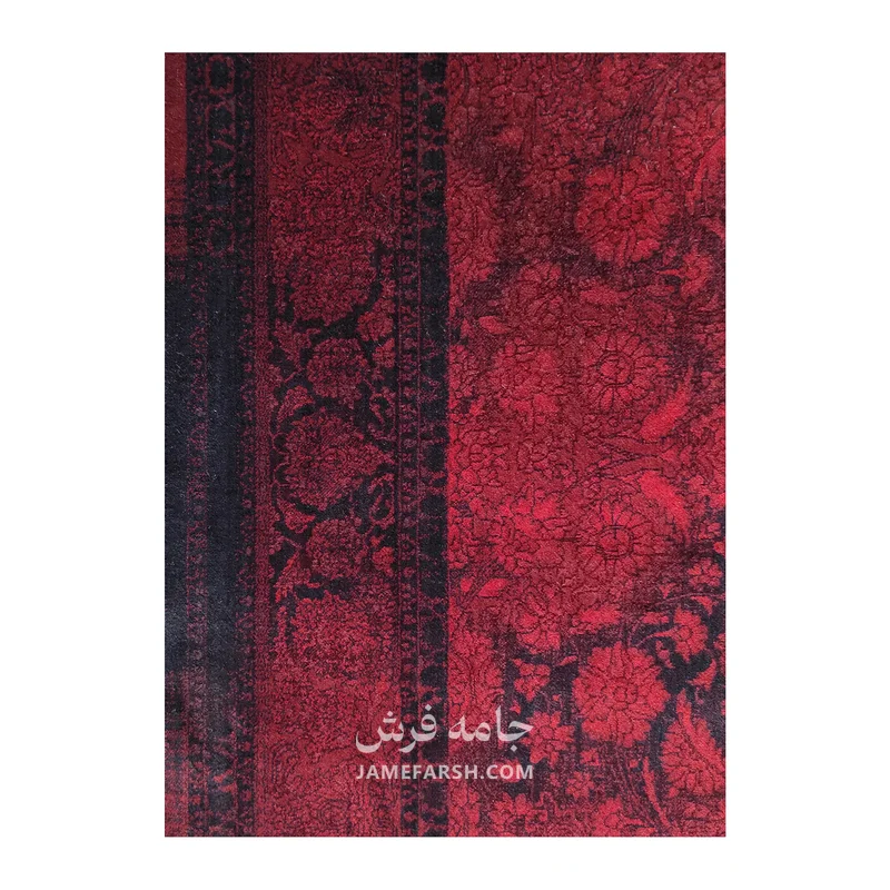 فرش مشهد وینتیج (کهنه‌نما) کد 871310، 700 شانه، رنگ سرمه‌ای – تصویر 7