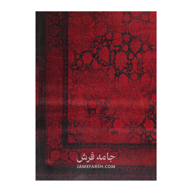 فرش مشهد وینتیج (کهنه‌نما) کد 871310، 700 شانه، رنگ سرمه‌ای – تصویر 8