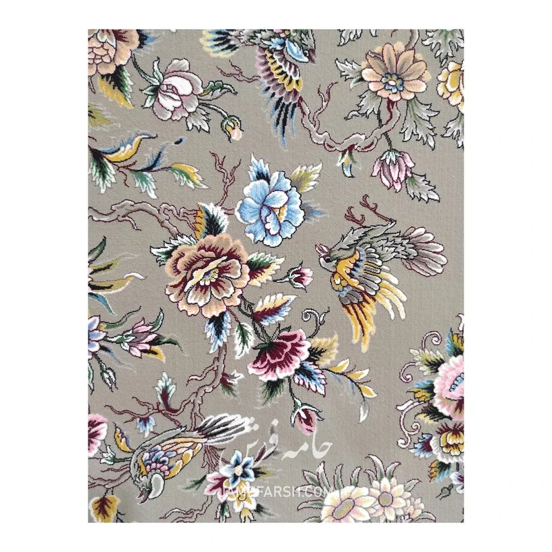 فرش مشهد لچک ترنج کد 817255، 1700 شانه، رنگ نسکافه‌ای – تصویر 8