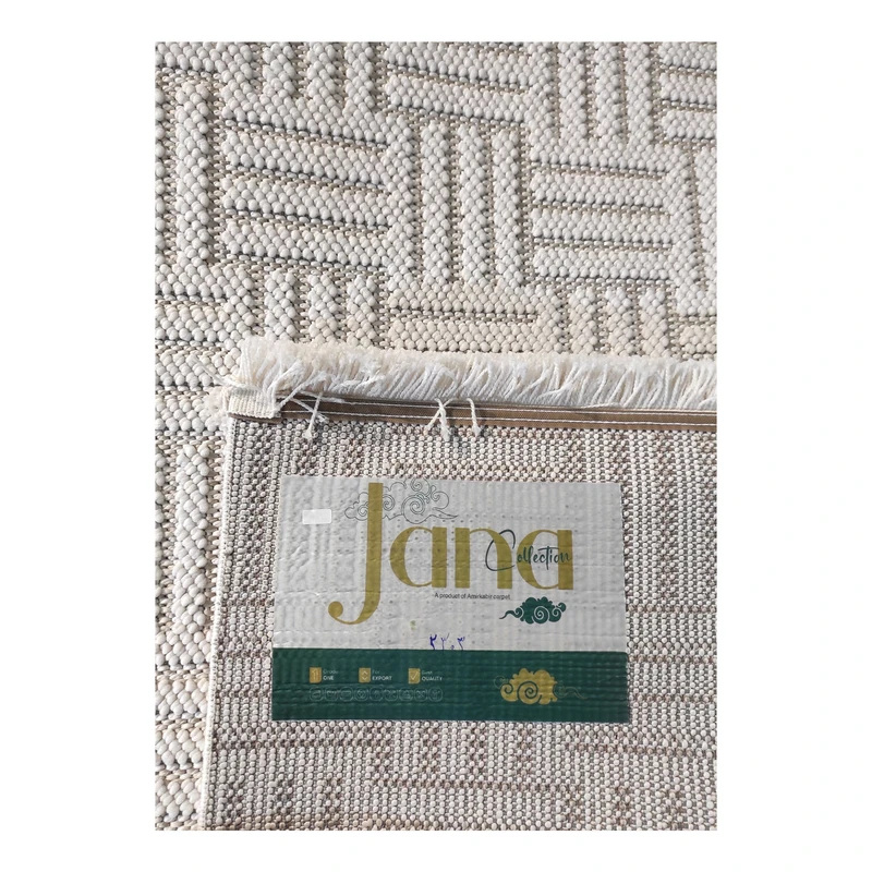 فرش نقش کهن طرح مدرن کد 2303، 500 شانه، رنگ کرم – تصویر 8