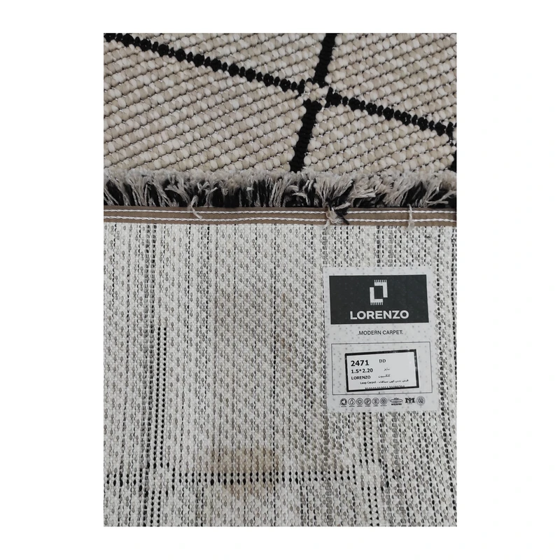 فرش نقش کهن طرح مدرن کد 2471، 320 شانه، رنگ کرم – تصویر 10