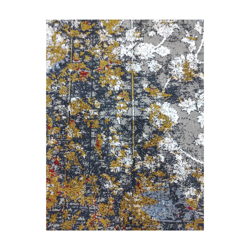 فرش مشهد طرح مدرن کد 87522، 700 شانه، رنگ طوسی – تصویر 3