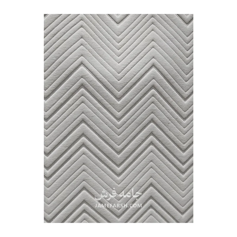 فرش آرمانی دلوکس طرح مدرن کد 5103، 420 شانه، رنگ کرم – تصویر 3