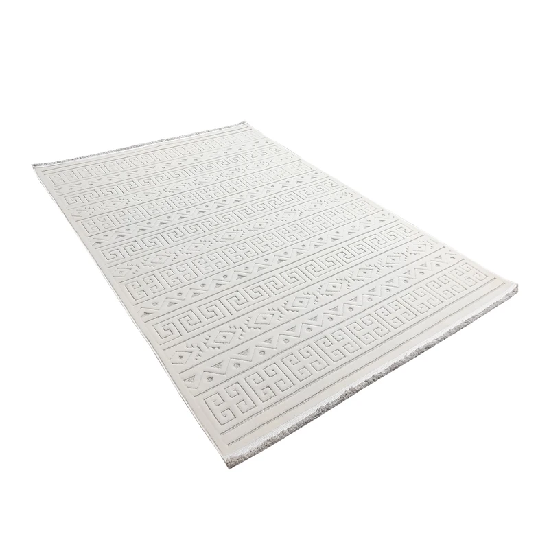 فرش آرمانی دلوکس طرح مدرن کد 5122، 420 شانه، رنگ کرم – تصویر 8