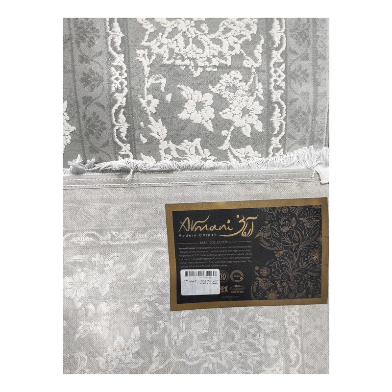 فرش آرمانی طرح مدرن کد 7145، 700 شانه، رنگ طوسی – تصویر 10