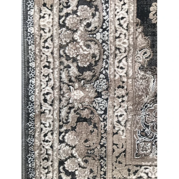 فرش آرمانی طرح مدرن کد 7103، 700 شانه، رنگ زغال سنگی – تصویر 8