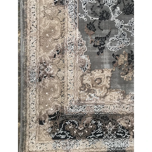 فرش آرمانی طرح مدرن کد 7101، 700 شانه، رنگ طوسی – تصویر 6
