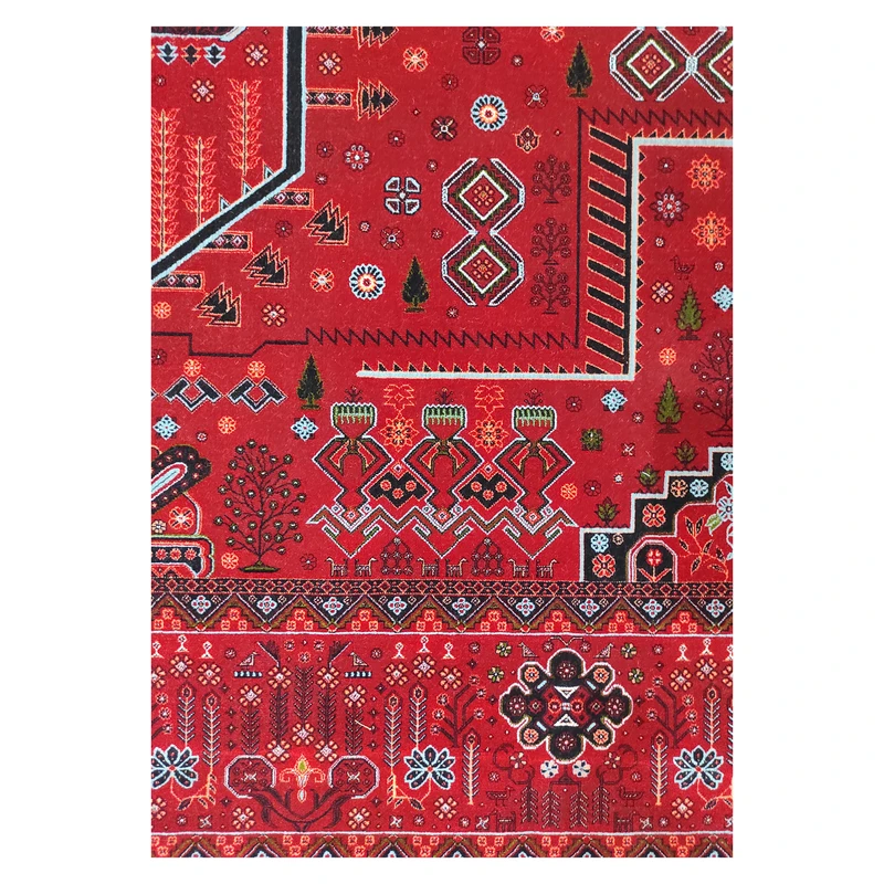 فرش آرمانی فرح بلوچی کد 1266، 1200 شانه، رنگ لاکی – تصویر 5
