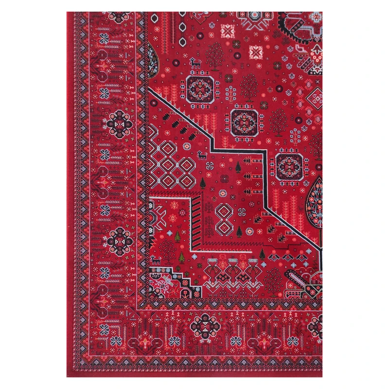 فرش آرمانی فرح بلوچی کد 1266، 1200 شانه، رنگ لاکی – تصویر 7