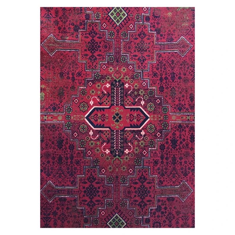 فرش آرمانی بلوچی کد 1267، 1200 شانه، رنگ لاکی – تصویر 4