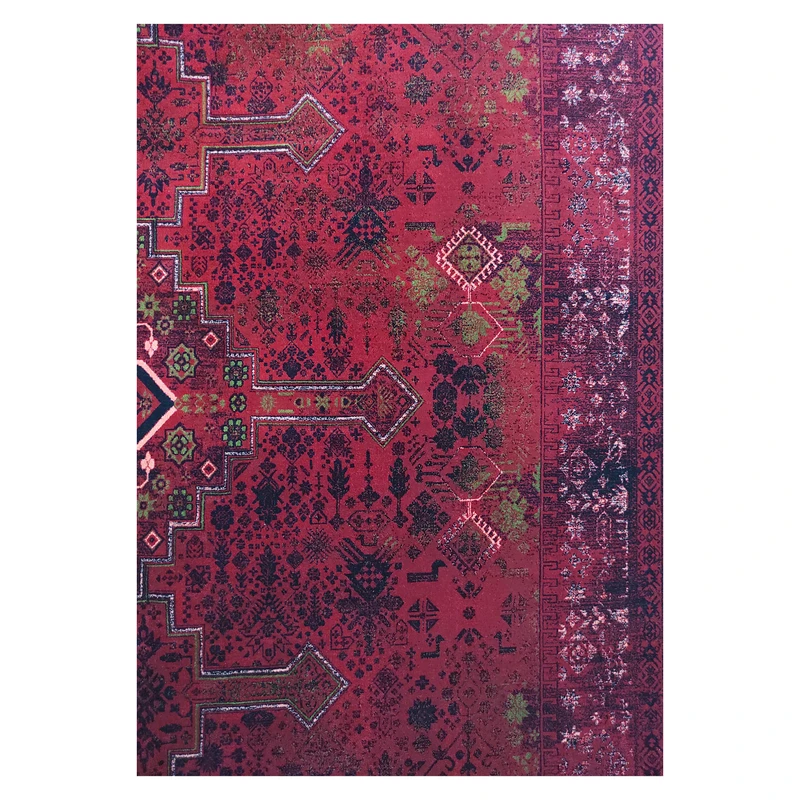 فرش آرمانی بلوچی کد 1267، 1200 شانه، رنگ لاکی – تصویر 7