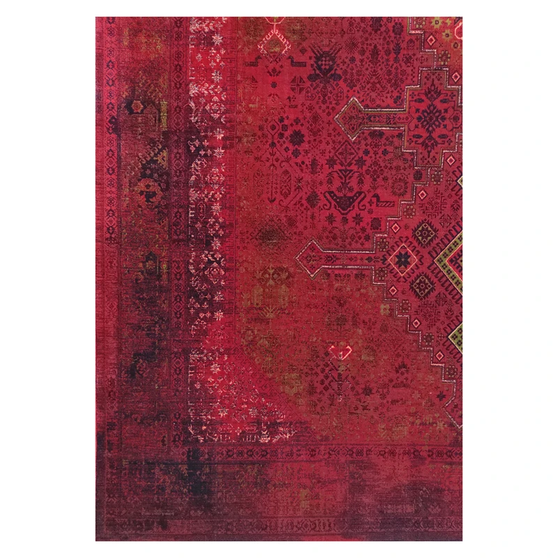 فرش آرمانی بلوچی کد 1267، 1200 شانه، رنگ لاکی – تصویر 9