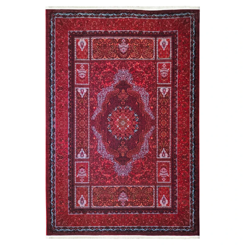 فرش آرمانی بلوچی کد 1263، 1200 شانه، رنگ لاکی – تصویر 2