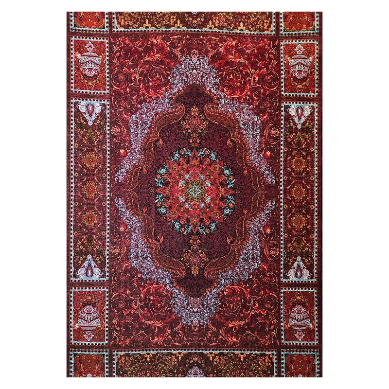 فرش آرمانی بلوچی کد 1263، 1200 شانه، رنگ لاکی – تصویر 3