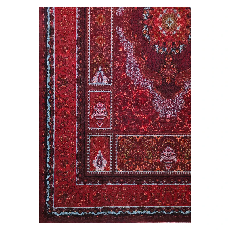 فرش آرمانی بلوچی کد 1263، 1200 شانه، رنگ لاکی – تصویر 6