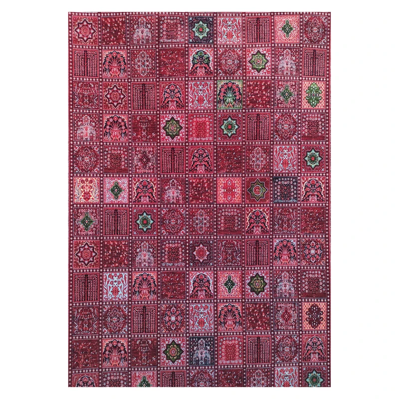 فرش آرمانی بلوچی کد 1253، 1200 شانه، رنگ لاکی – تصویر 3