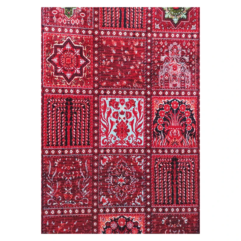 فرش آرمانی بلوچی کد 1253، 1200 شانه، رنگ لاکی – تصویر 5