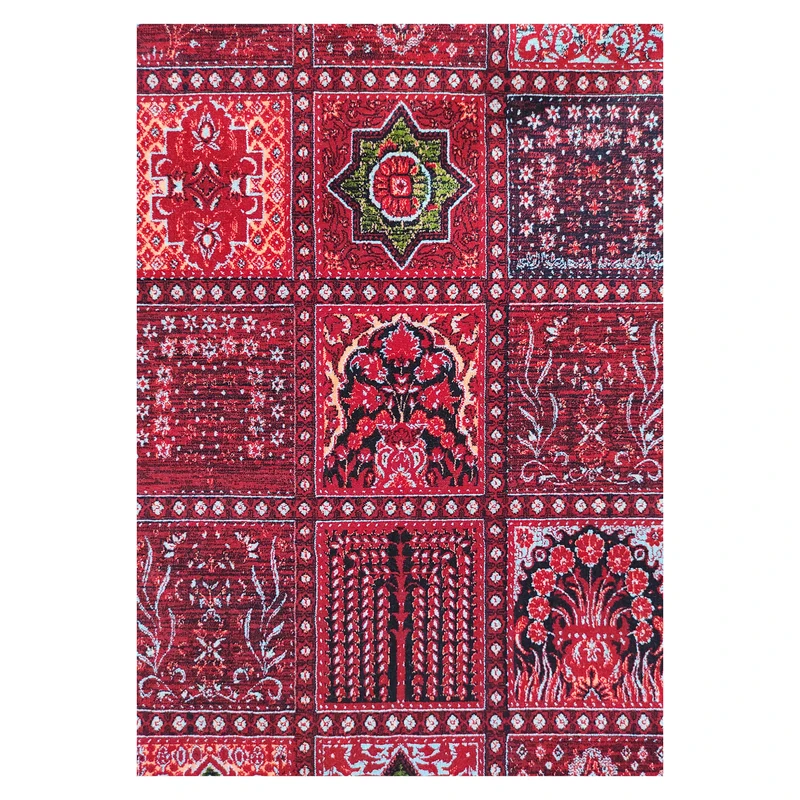 فرش آرمانی بلوچی کد 1253، 1200 شانه، رنگ لاکی – تصویر 6