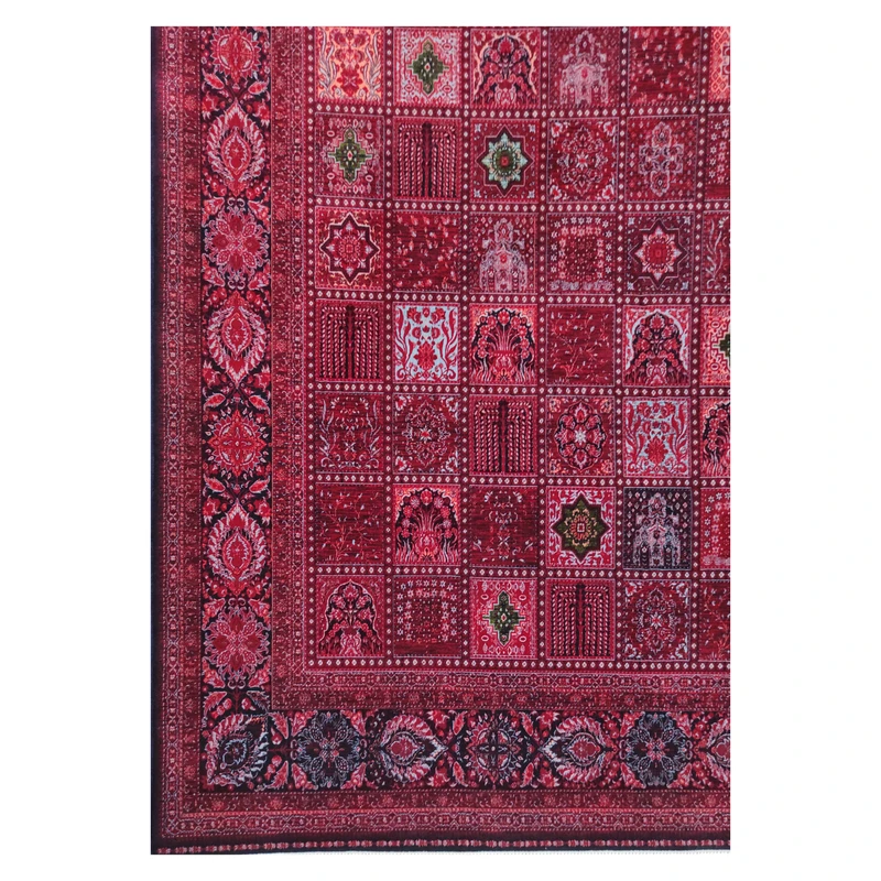 فرش آرمانی بلوچی کد 1253، 1200 شانه، رنگ لاکی – تصویر 9