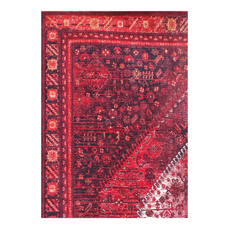فرش آرمانی بلوچی کد 1214، 1200 شانه، رنگ لاکی – تصویر 5