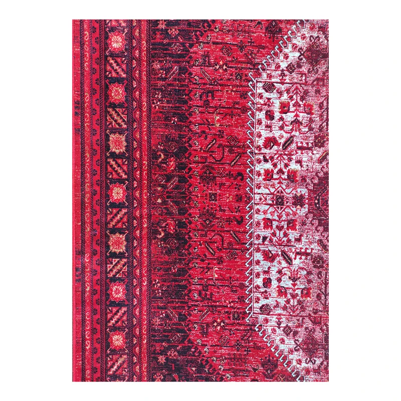 فرش آرمانی بلوچی کد 1214، 1200 شانه، رنگ لاکی – تصویر 6