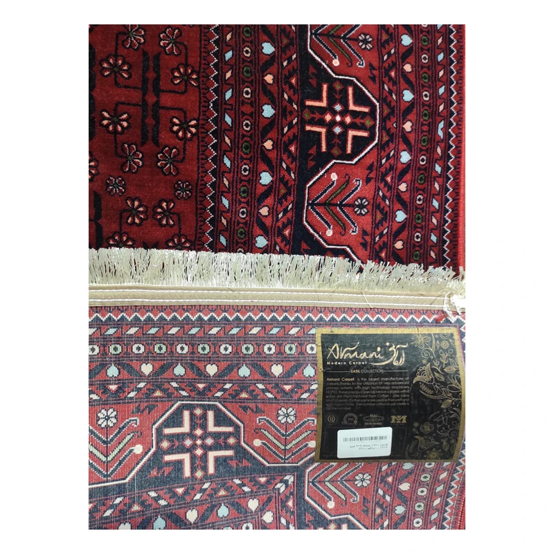 فرش آرمانی بلوچی کد 1203، 1200 شانه، رنگ لاکی – تصویر 11