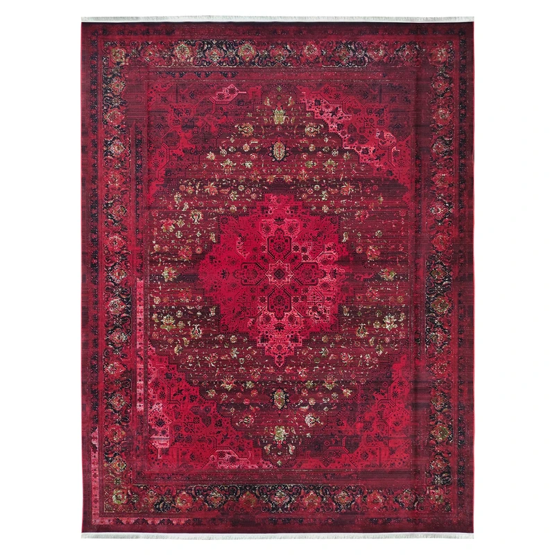 فرش آرمانی بلوچی کد 1217، 1200 شانه، رنگ لاکی – تصویر 2