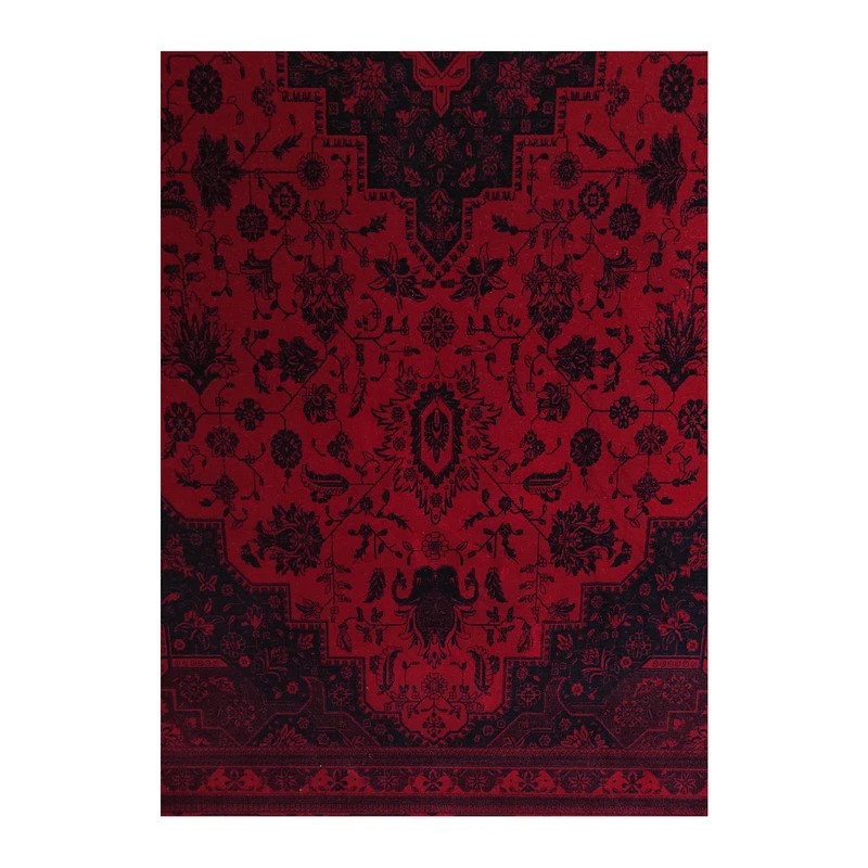 فرش آرمانی فرح بلوچی کد 1257، 1200 شانه، رنگ لاکی – تصویر 6