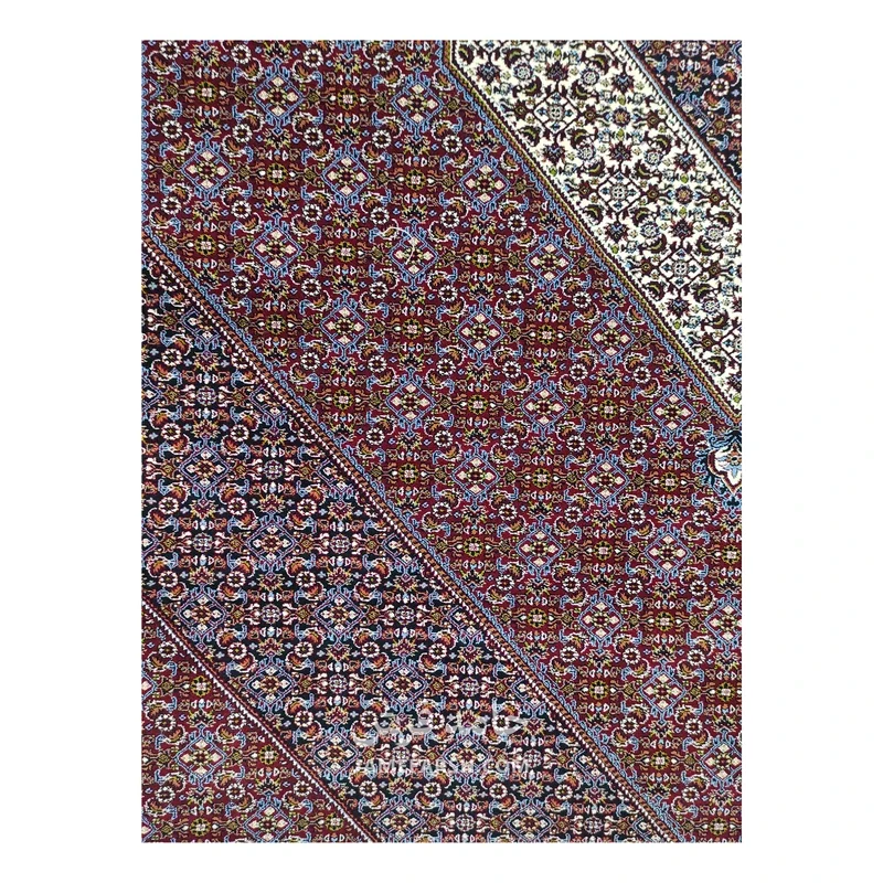 فرش توس مشهد ماهی بیجار کد ماهی بیجار، 700 شانه، رنگ لاکی – تصویر 6