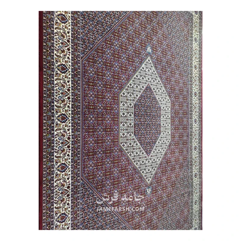 فرش توس مشهد ماهی بیجار کد ماهی بیجار، 700 شانه، رنگ لاکی – تصویر 7