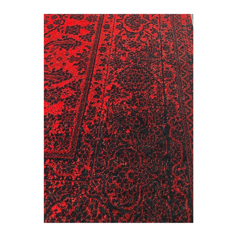 فرش مشهد بلوچی کد 871344، 700 شانه، رنگ لاکی – تصویر 5