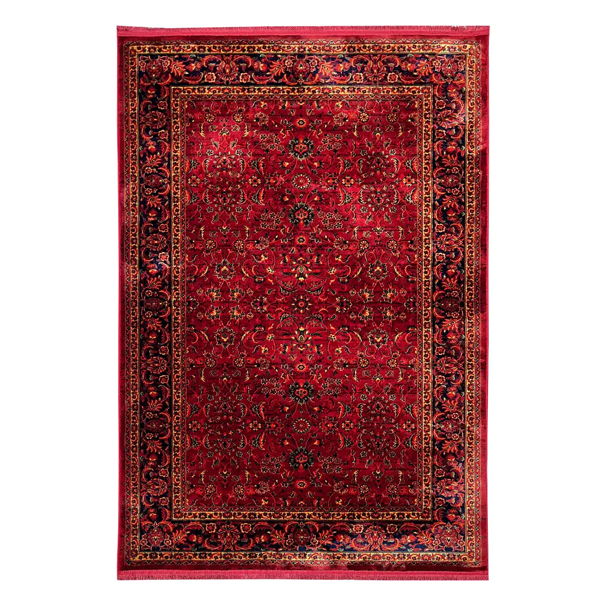 فرش نقش کهن هرمس بلوچی کد 6059، 500 شانه، رنگ لاکی – تصویر 2
