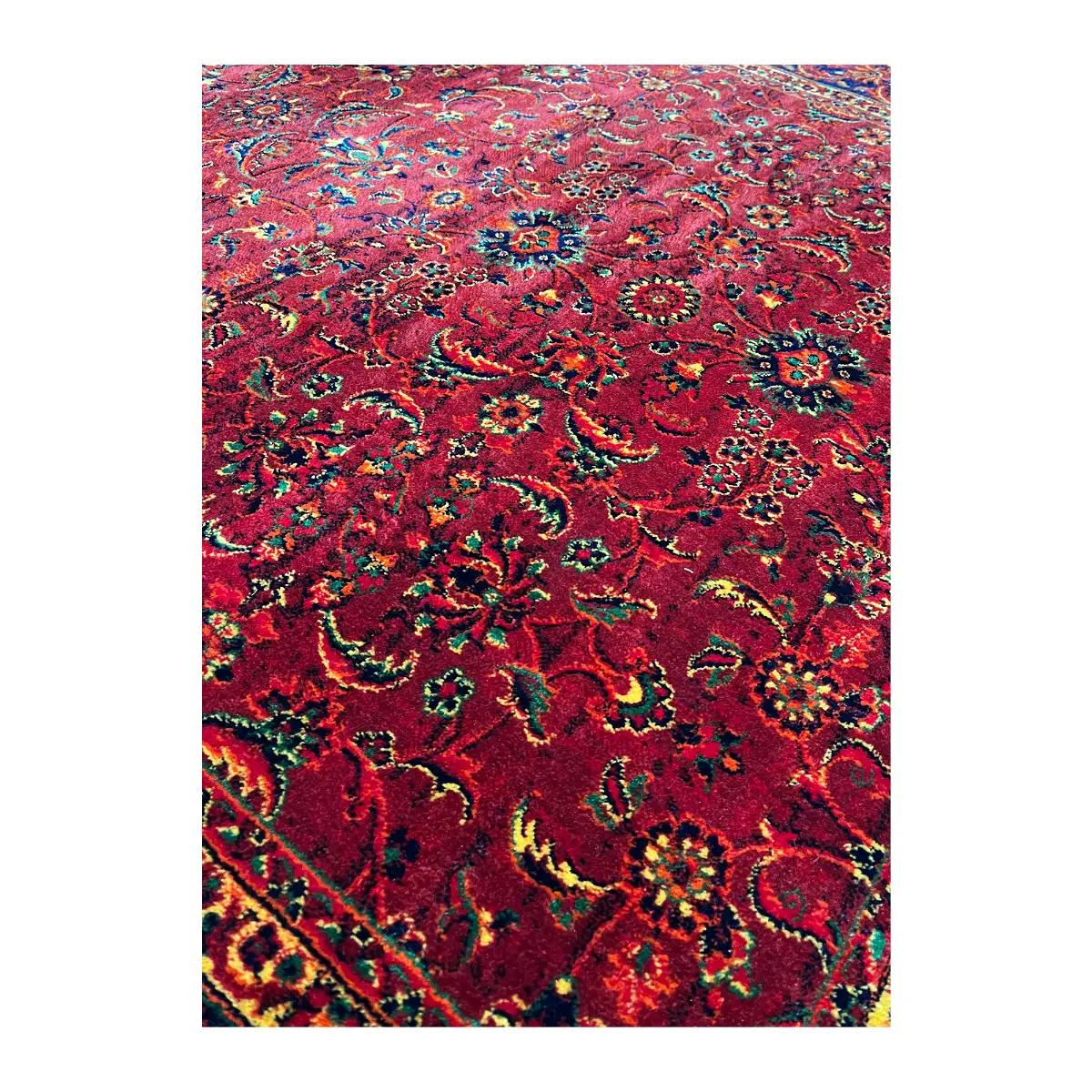 فرش نقش کهن هرمس بلوچی کد 6059، 500 شانه، رنگ لاکی – تصویر 6