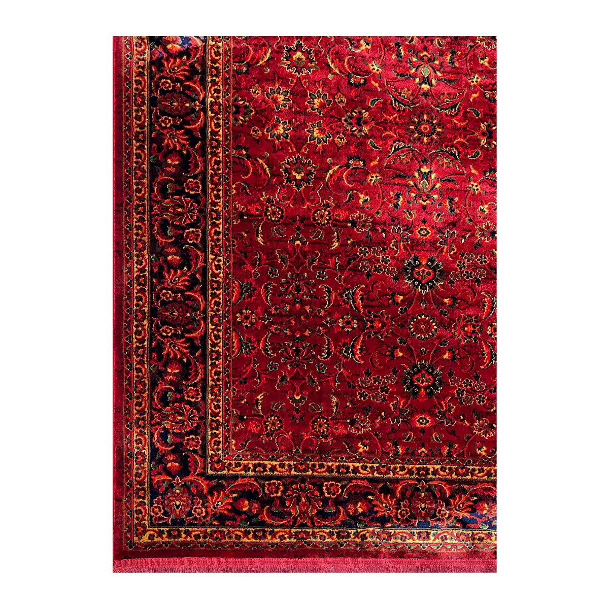 فرش نقش کهن هرمس بلوچی کد 6059، 500 شانه، رنگ لاکی – تصویر 10