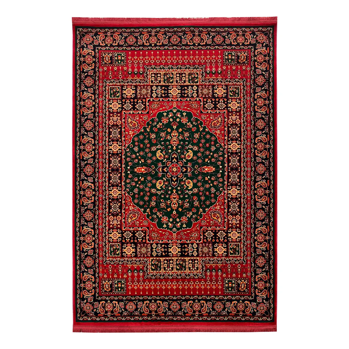 فرش بزرگمهر بلوچی کد 78173، 700 شانه، رنگ لاکی – تصویر 2