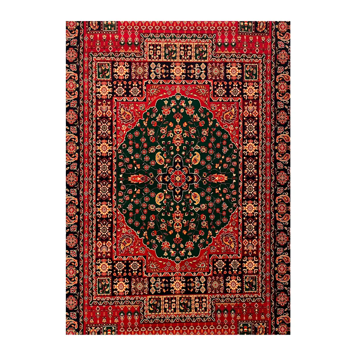 فرش بزرگمهر بلوچی کد 78173، 700 شانه، رنگ لاکی – تصویر 3