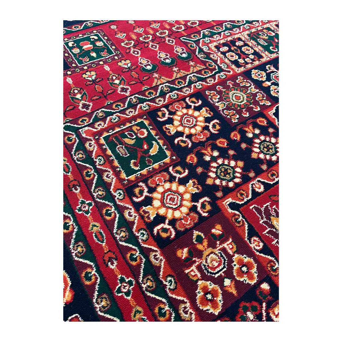 فرش بزرگمهر بلوچی کد 78173، 700 شانه، رنگ لاکی – تصویر 7