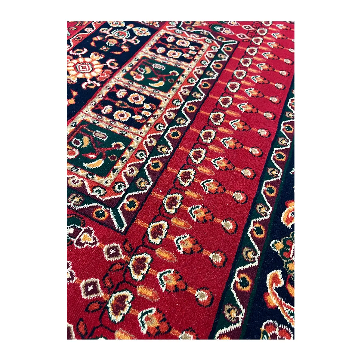 فرش بزرگمهر بلوچی کد 78173، 700 شانه، رنگ لاکی – تصویر 8