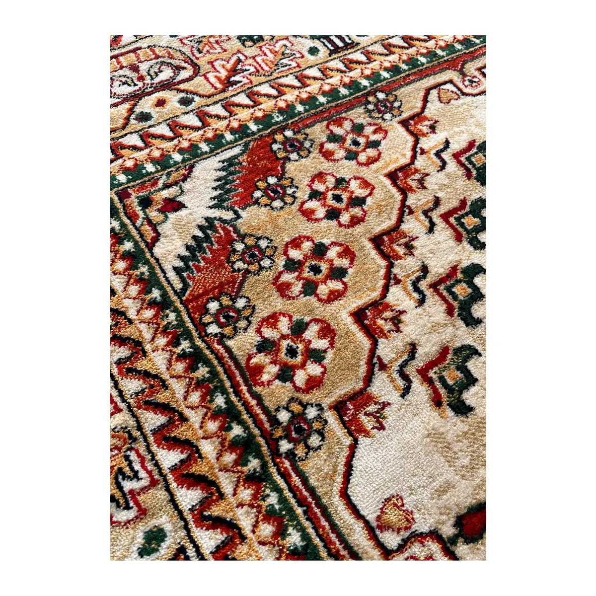 فرش نقش کهن هرمس بلوچی کد 6661، 500 شانه، رنگ گندمی – تصویر 5