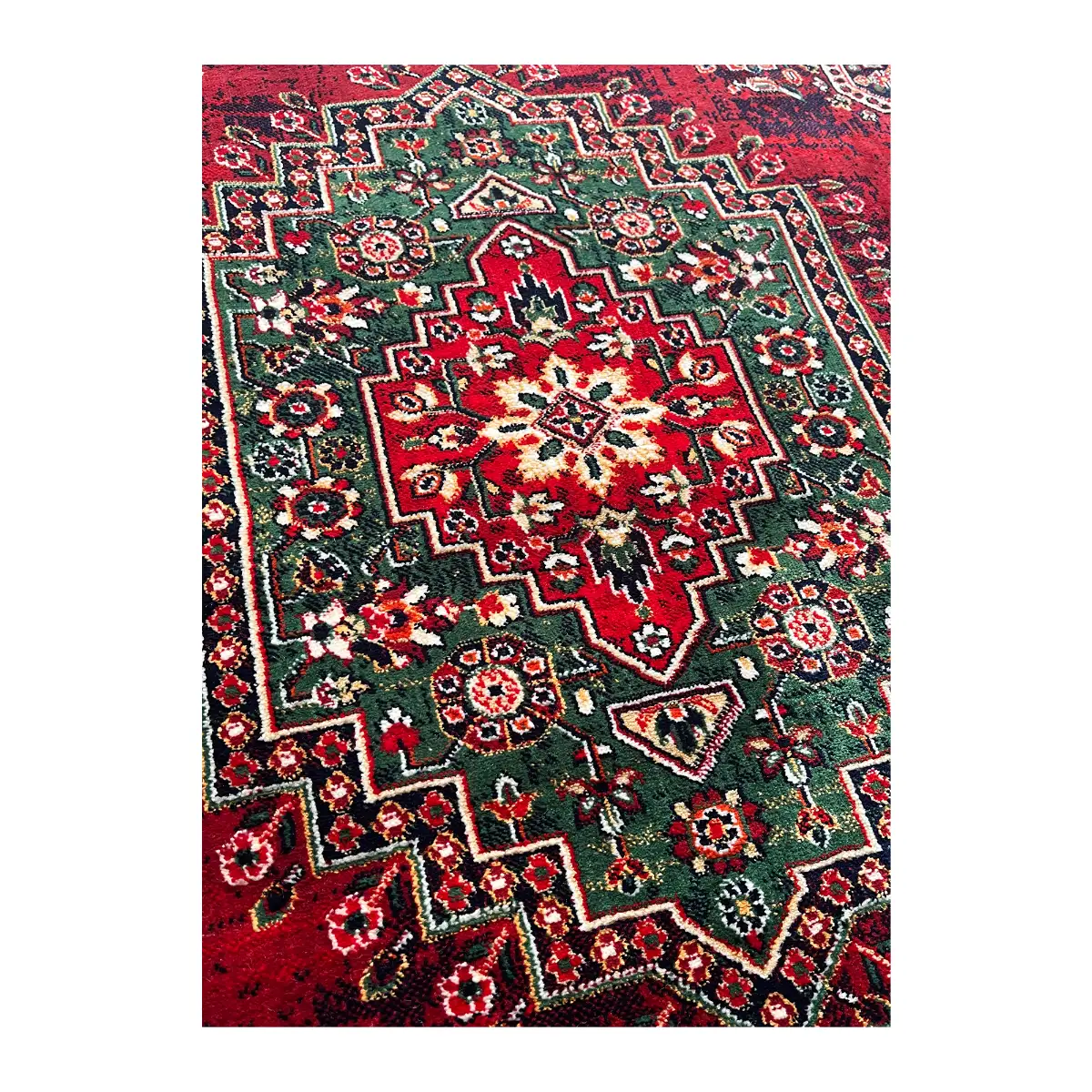 فرش نقش کهن هرمس بلوچی کد 6662، 500 شانه، رنگ لاکی – تصویر 3