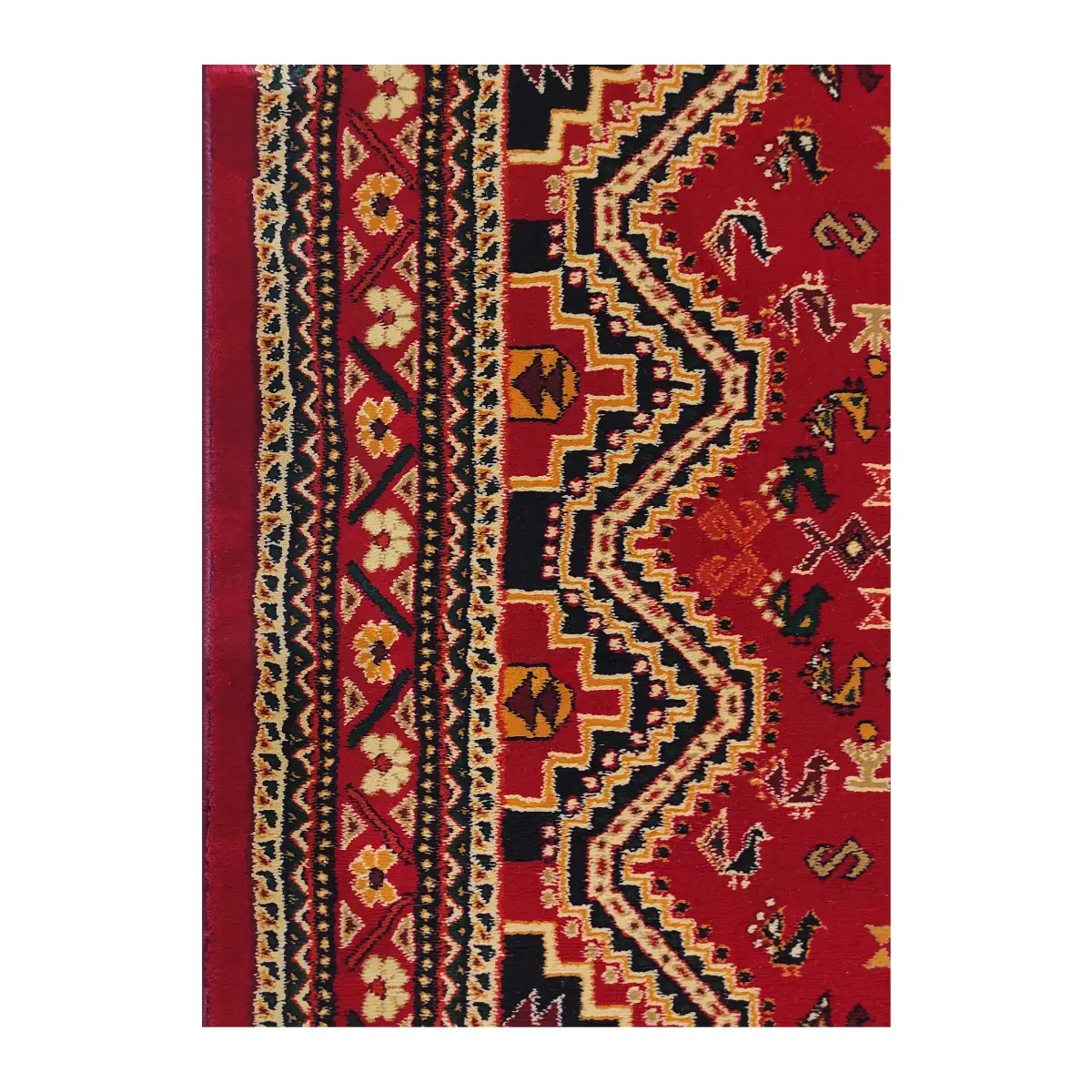 فرش بزرگمهر آریا بلوچی کد 78149، 700 شانه، رنگ لاکی – تصویر 8