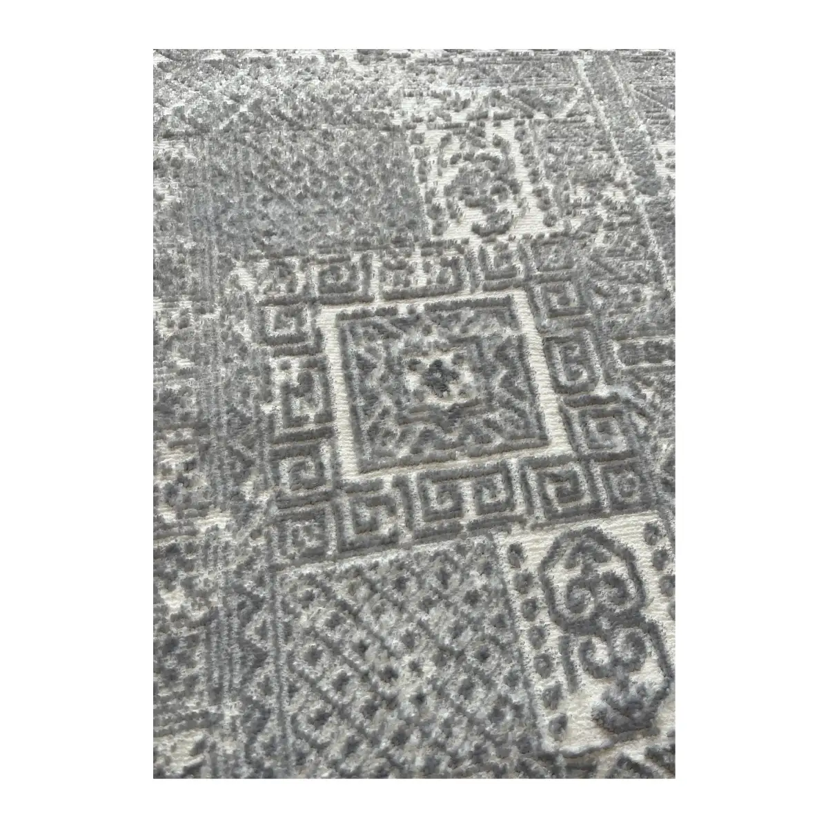 فرش آرمانی دوونا طرح مدرن کد 5607، 420 شانه، رنگ طوسی – تصویر 4