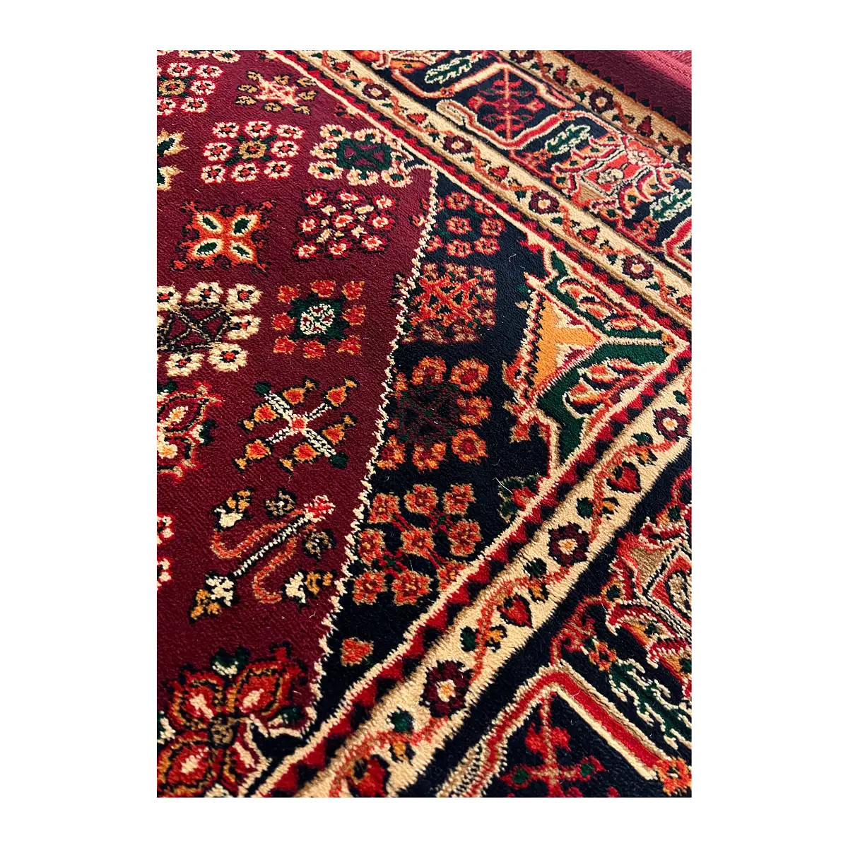 فرش بزرگمهر آریا بلوچی کد 78141، 700 شانه، رنگ شرابی – تصویر 4