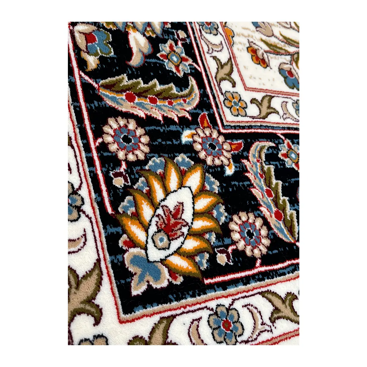 فرش مشهد سلطان‌آباد کد 873017، 700 شانه، رنگ کرم – تصویر 16