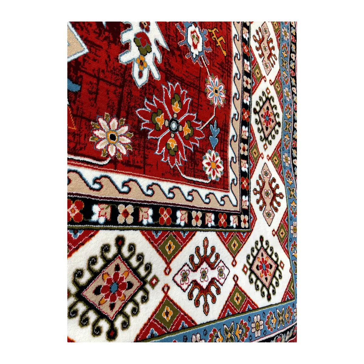 فرش مشهد سلطان‌آباد کد 873023، 700 شانه، رنگ لاکی – تصویر 14