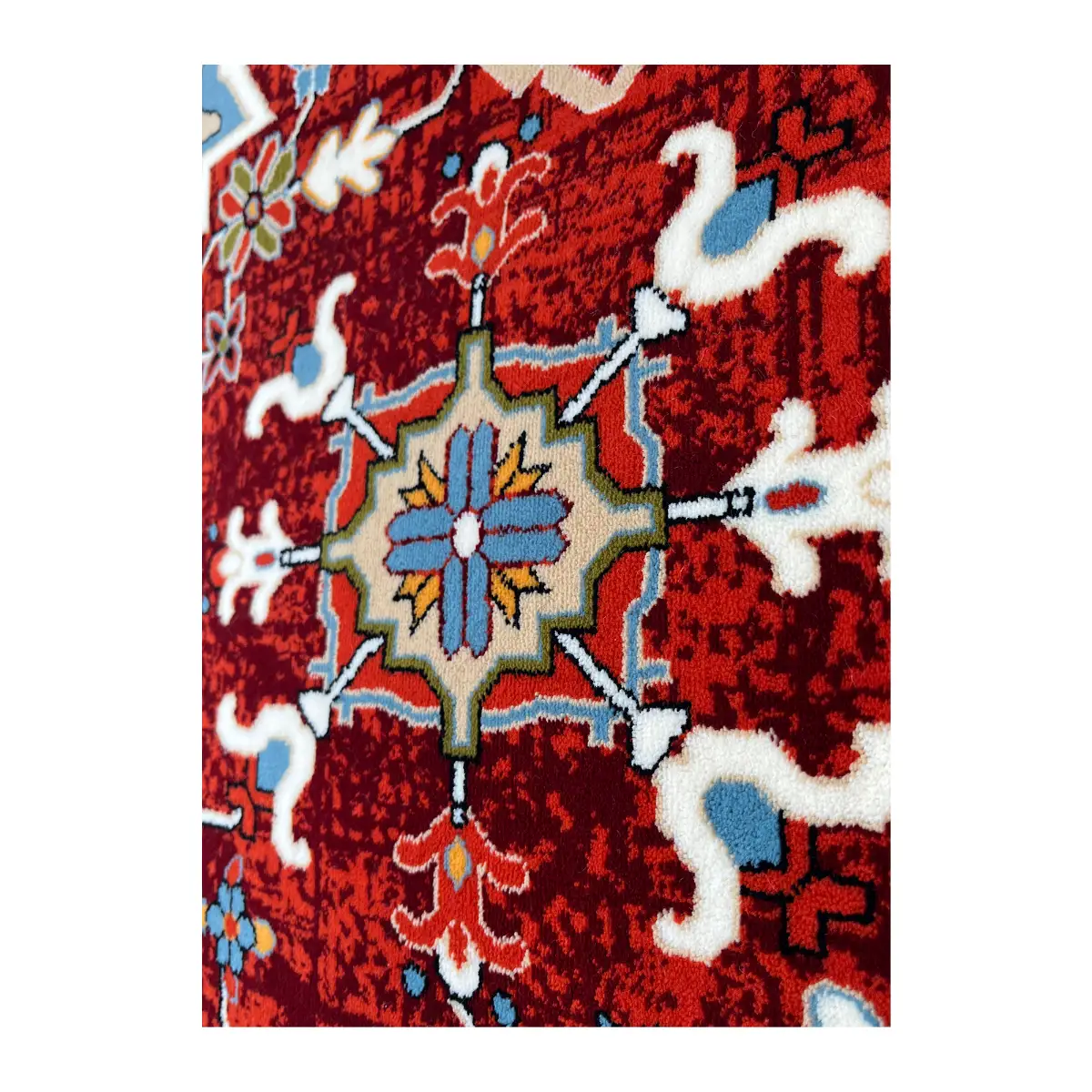 فرش مشهد سلطان‌آباد کد 873023، 700 شانه، رنگ لاکی – تصویر 4