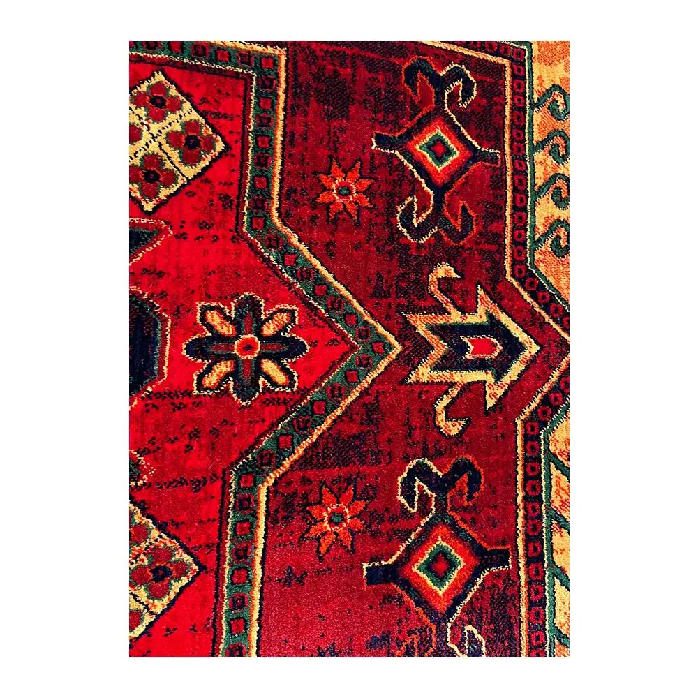 فرش نقش کهن هرمس بلوچی کد 6049، 500 شانه، رنگ طلایی – تصویر 4